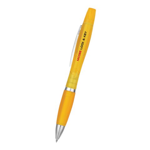 Twin-Write Pen With Highlighter Transparent Yellow | No Imprint | not available | not available