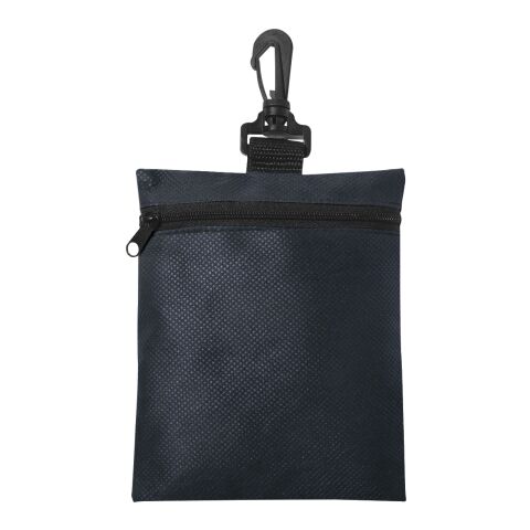 Non-Woven Zippered Pouch Black | No Imprint | not available | not available