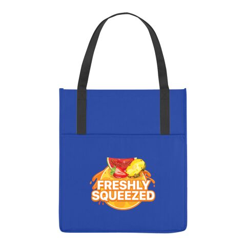 Non-Woven Shopper's Pocket Tote Bag Royal Blue