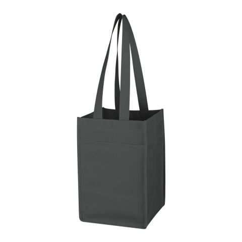 Non-Woven 4 Bottle Wine Tote Bag Black | No Imprint | not available | not available