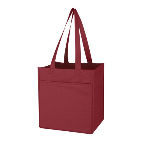 Non-Woven 6 Bottle Wine Tote Bag Burgundy | No Imprint | not available | not available
