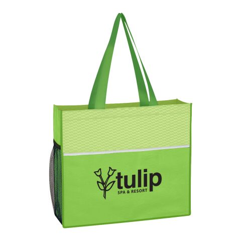 Non-Woven Wave Design Tote Bag Standard | Lime | No Imprint | not available | not available