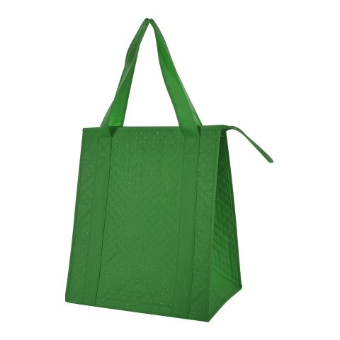 Dimples Non-Woven Cooler Tote Bag Green