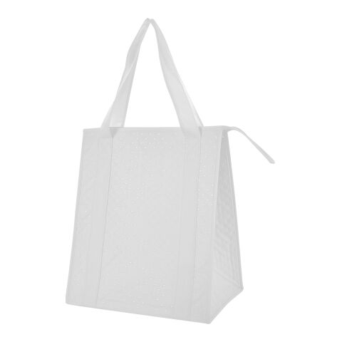 Dimples Non-Woven Cooler Tote Bag White