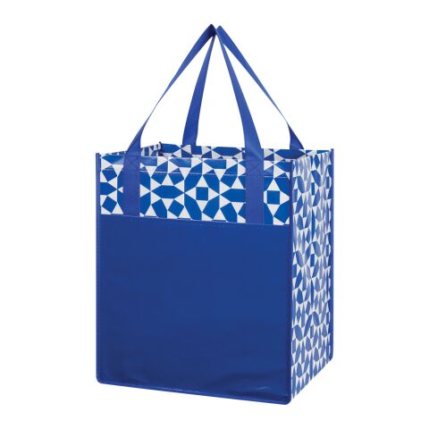 Non-Woven Geometric Shopping Tote Bag Royal Blue | No Imprint | not available | not available