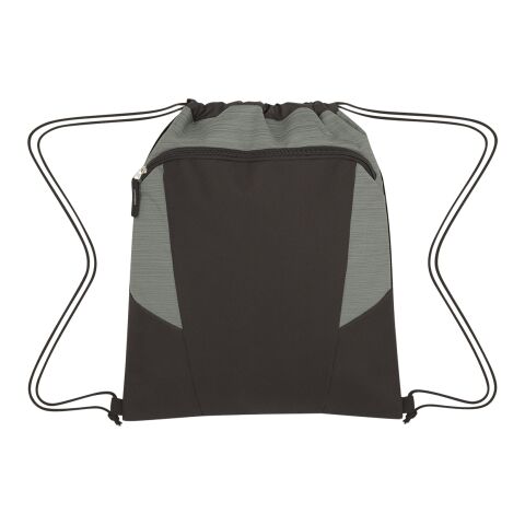 Tahoe Heathered Drawstring Backpack Black with Red | No Imprint | not available | not available