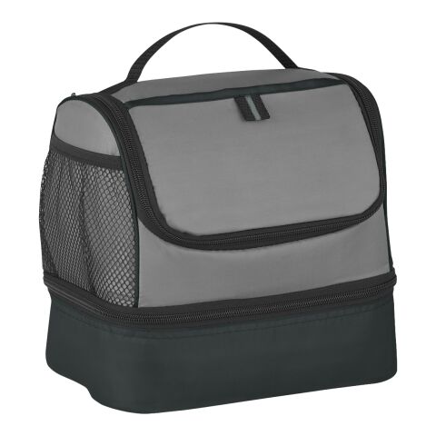 Two Compartment Lunch Pail Bag Gray/Black | No Imprint | not available | not available