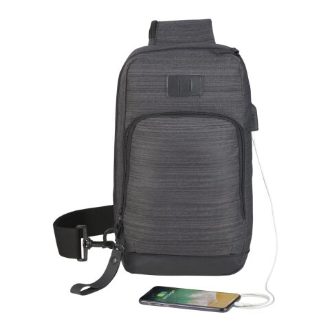 NBN Whitby Sling w/ USB Port Charcoal | No Imprint | not available | not available