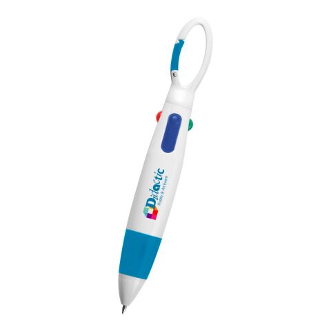 Quatro Carabiner Pen White/Blue