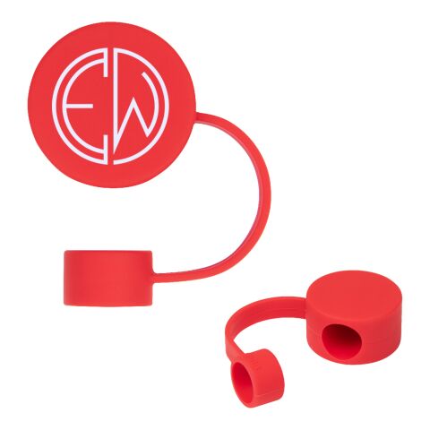 Silicone Straw Topper Red | No Imprint | not available