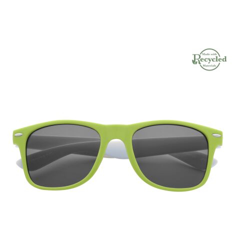Full Color Colorblock Malibu Sunglasses Lime/White | No Imprint | not available | not available