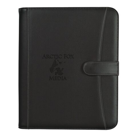 Pebble Grain Zippered Portfolio With Calculator Black | No Imprint | not available | not available