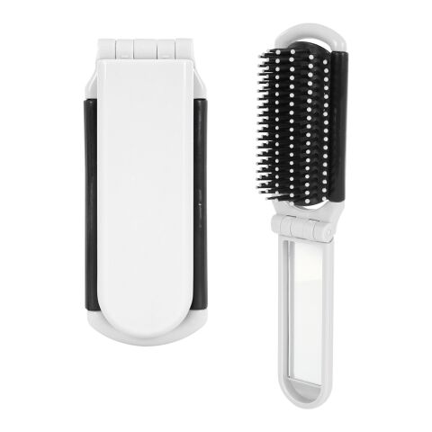 Kwik-Fix Folding Brush With Mirror White | No Imprint | not available | not available