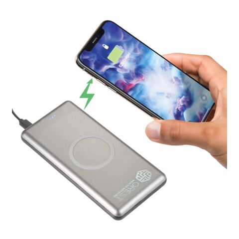 UL Listed Light Up Qi 10000 Wireless Power Bank Standard | Gunmetal | No Imprint | not available | not available