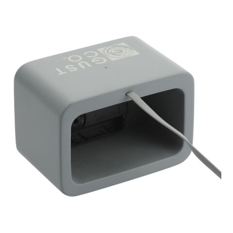 Set in Stone Wireless Charging Desk Clock Standard | Gray | No Imprint | not available | not available