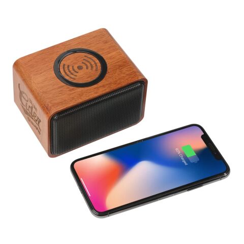 Wood Bluetooth Speaker with Wireless Charging Pad Standard | Wood | No Imprint | not available | not available