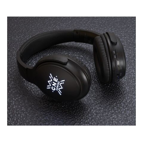 Light Up Logo Bluetooth Headphones Standard | Black | No Imprint | not available