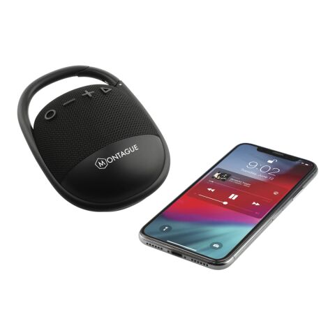 Fabric Clip Waterproof Bluetooth Speaker Black | No Imprint | not available | not available