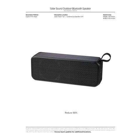 Solar Sound Outdoor Bluetooth Speakers Black | No Imprint | not available | not available