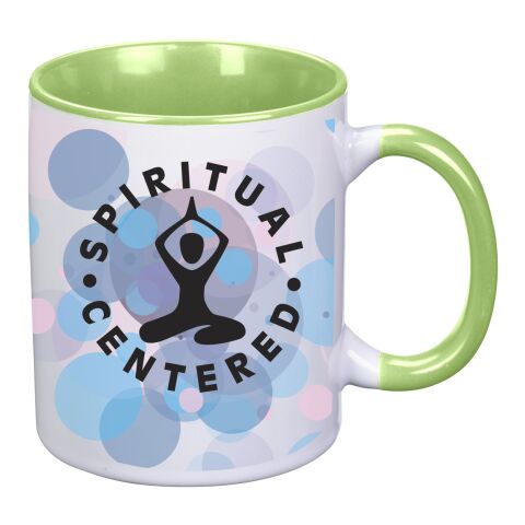 11 Oz. Dye Blast Full Color Mug White/Lime