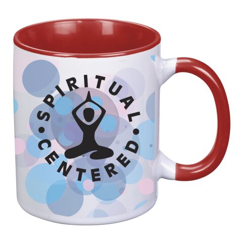 11 Oz. Dye Blast Full Color Mug White Red