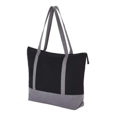 Repose 10oz Recycled Cotton Zippered Tote Standard | Black | No Imprint | not available | not available