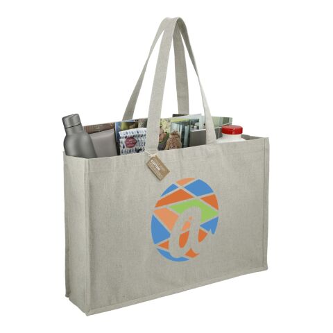 Repose 10oz Recycled Cotton Shoulder Tote Standard | Gray | No Imprint | not available | not available