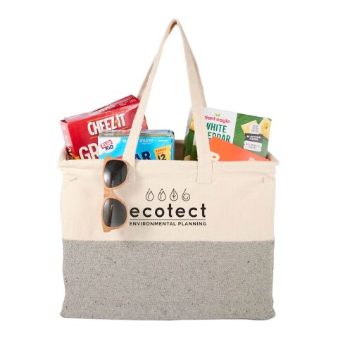 Recycled Cotton Utility Tote Natural-Gray | No Imprint | not available | not available