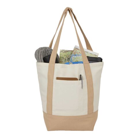 Small Recycled 8oz Cotton Tote Tan