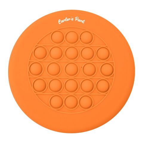 Push Pop Stress Reliever Flying Disc Orange