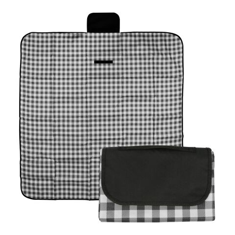 Gingham Roll-Up Picnic Blanket Black with Natural | No Imprint | not available | not available