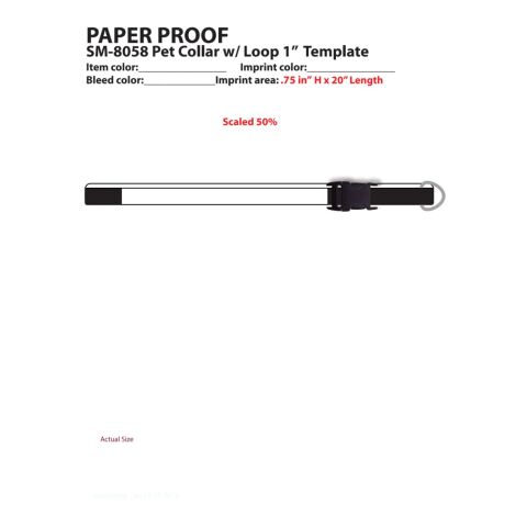 Full Color 1&quot; Wide Adjustable Pet Collar White | No Imprint | not available | not available