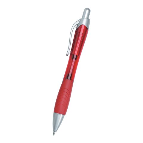 Rio Gel Pen With Contoured Rubber Grip Transparent Red | No Imprint | not available | not available