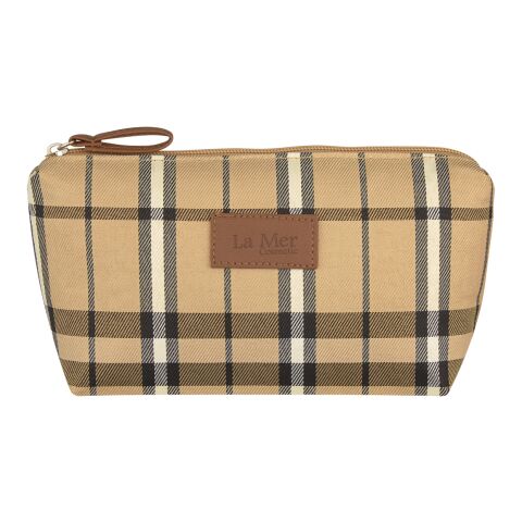Soho Cosmetic Bag Tan with Black | No Imprint