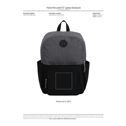 Paired Recycled 15&quot; Laptop Backpack Navy | No Imprint | not available | not available