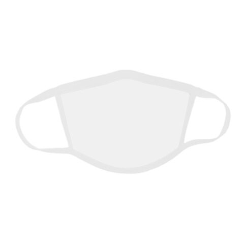 2-PLY Polyester Face Mask With Nose Wire White | No Imprint | not available | not available