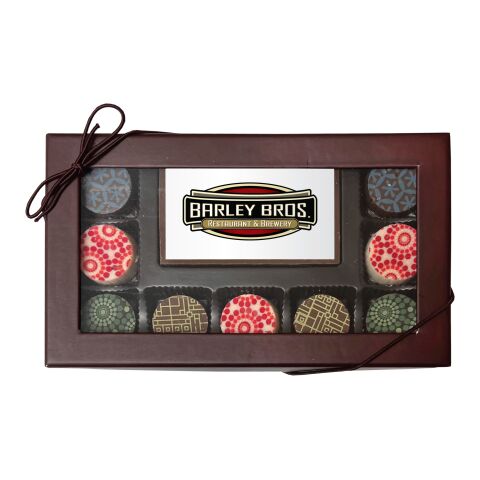 Custom Printed Chocolate Bar With 9 Truffles Brown | No Imprint | not available | not available