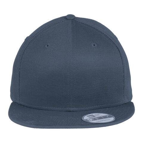 New Era® Flat Bill Snapback Cap Navy Blue | No Imprint