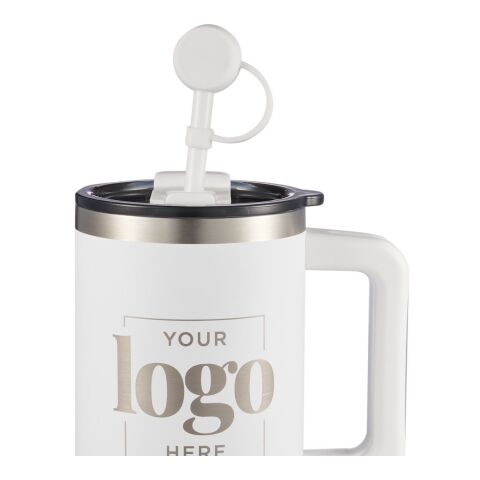 Recycled Silicone Straw Topper White | No Imprint | not available