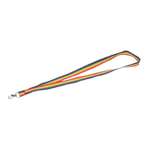 Recycled Polyester Rainbow Lanyard Neon Pink | No Imprint | not available | not available