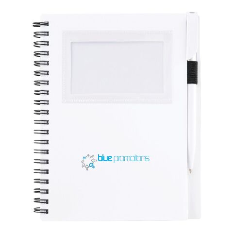 5.5&quot; x 7&quot; Star Spiral Notebook w/Pen White | No Imprint | not available | not available