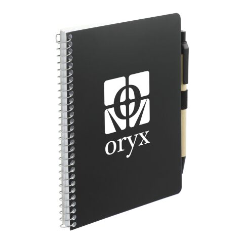 5” x 7” FSC® Mix Spiral Notebook with Pen Black | No Imprint | not available | not available