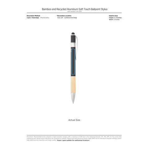 Bamboo rAL Soft Touch Ballpoint Stylus Standard | Royal Blue | No Imprint | not available | not available
