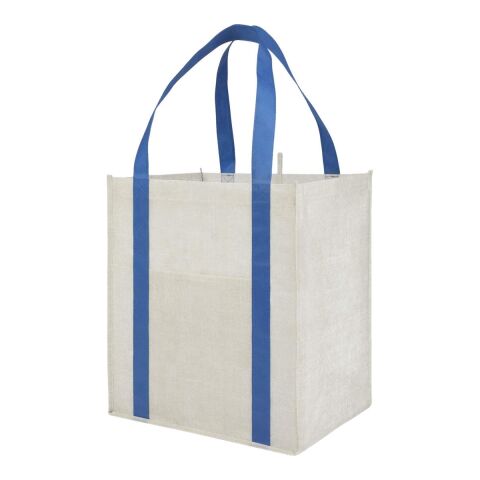 Neptune Recycled Non-Woven Grocery Tote Transparent Royal Blue | No Imprint | not available | not available