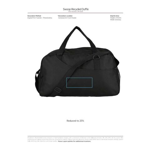 Swoop Recycled Duffle Standard | Graphite | No Imprint | not available | not available