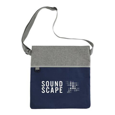 Double Heather RPET Crossbody Tote Standard | Navy Blue-Gray | No Imprint | not available | not available