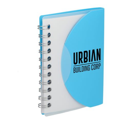 3.4” x 4.5” FSC® Recycled Post Spiral Notebook Transparent Blue