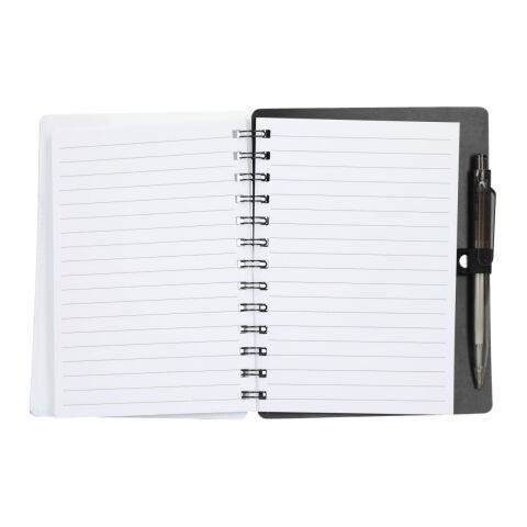 5&quot; x 7&quot; Recycled Pace Spiral Notebook w Pen Black | No Imprint | not available | not available