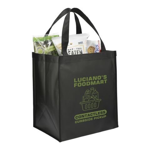 Double Laminated Wipeable Grocery Tote Black | No Imprint | not available | not available