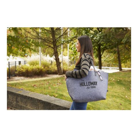 Recycled Felt Shoulder Tote Charcoal | No Imprint | not available | not available